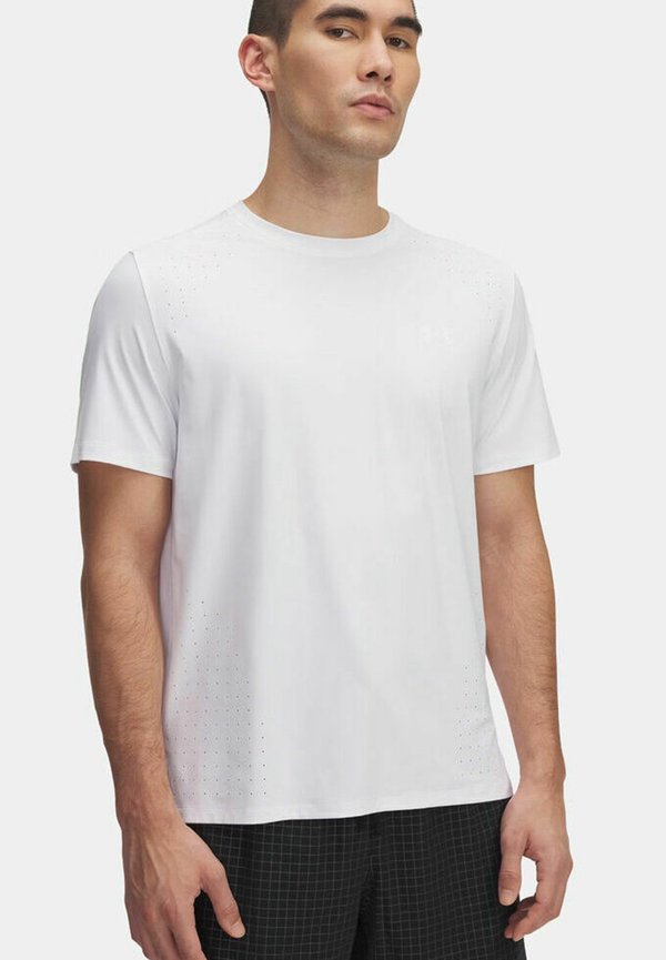 Under Armour LAUF LAUNCH ELITE SHORTSLEEVE - Sports T-shirt - white white