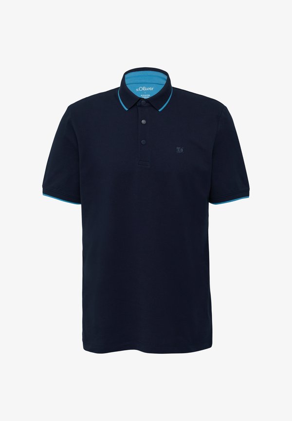 s.Oliver SPORTIVES - MIT KONTRAST-DETAILS - Polo shirt - tiefblau