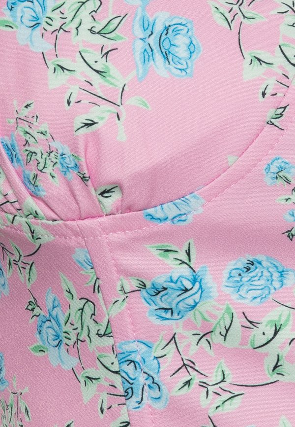 IN THE STYLE PERRIE SIAN FLORAL PUFF SLEEVE CROP