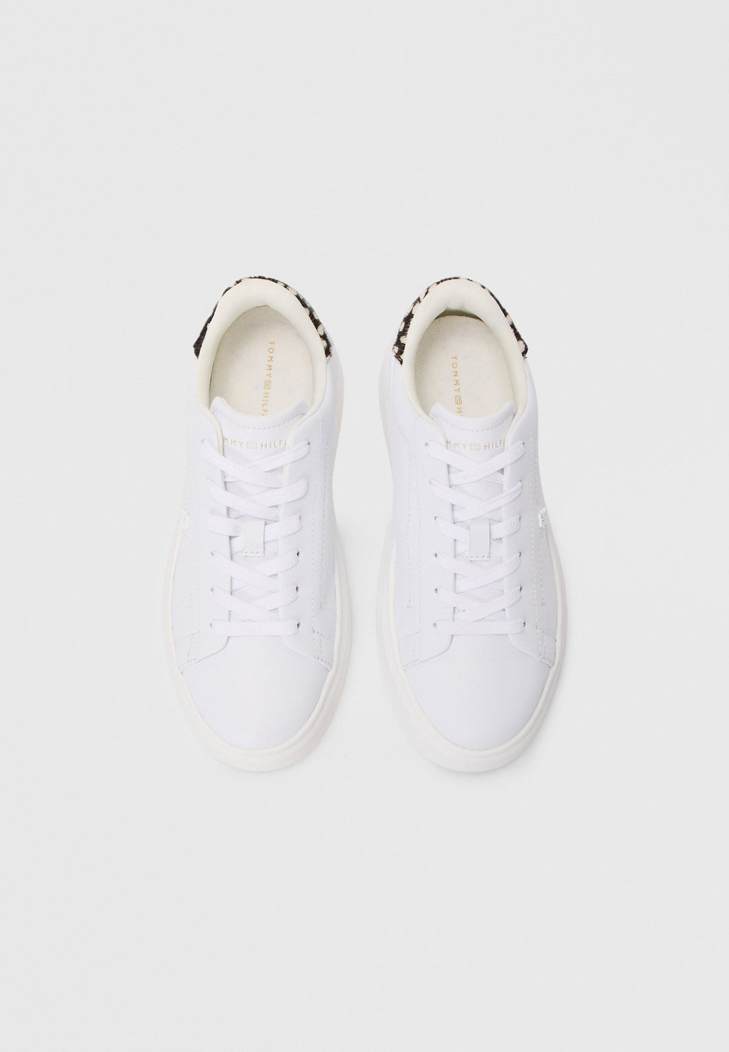 SNOW LEOPARD HEEL LEATHER PLATFORM TRAINERS Media 4