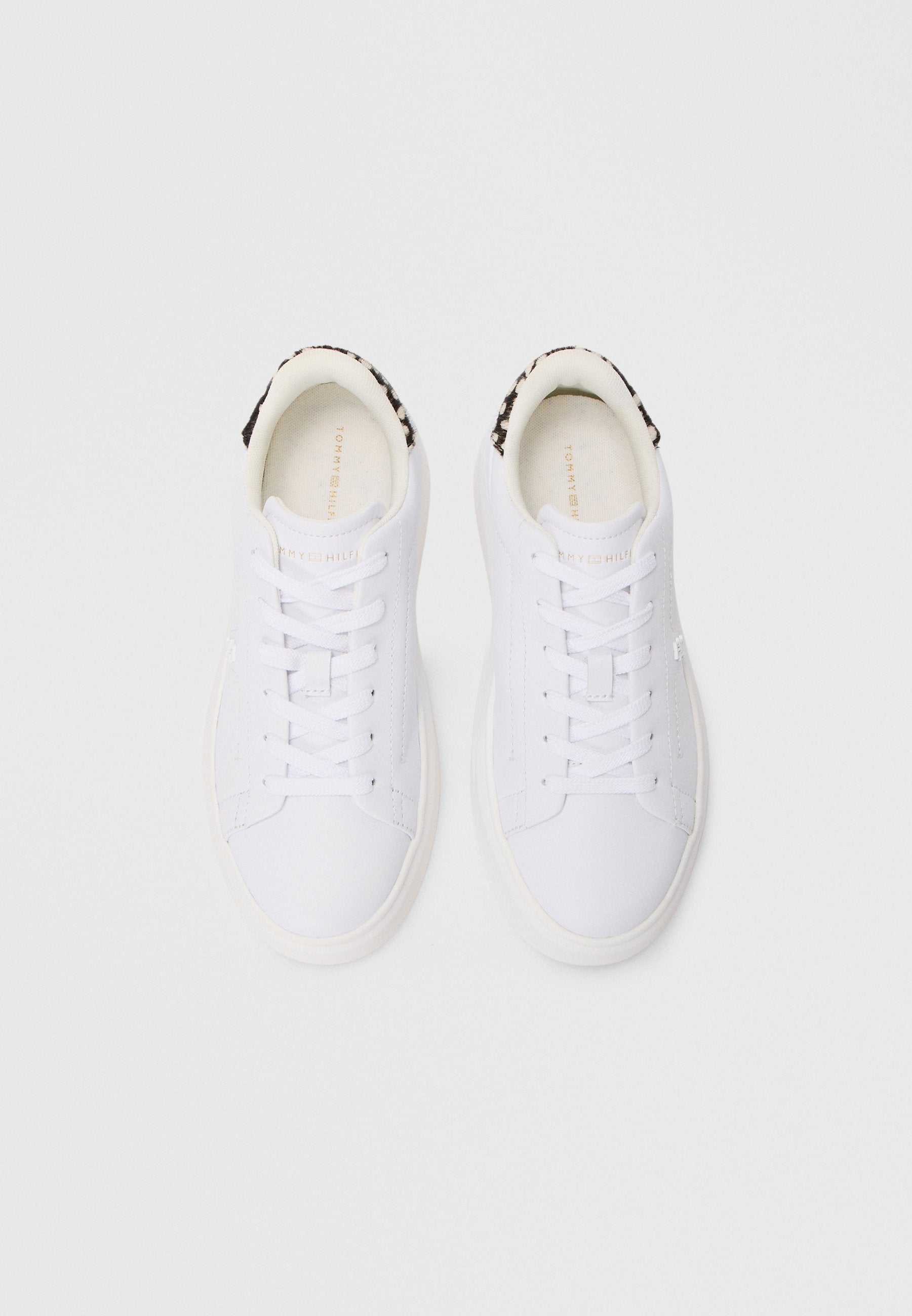 SNOW LEOPARD HEEL LEATHER PLATFORM TRAINERS Media 4