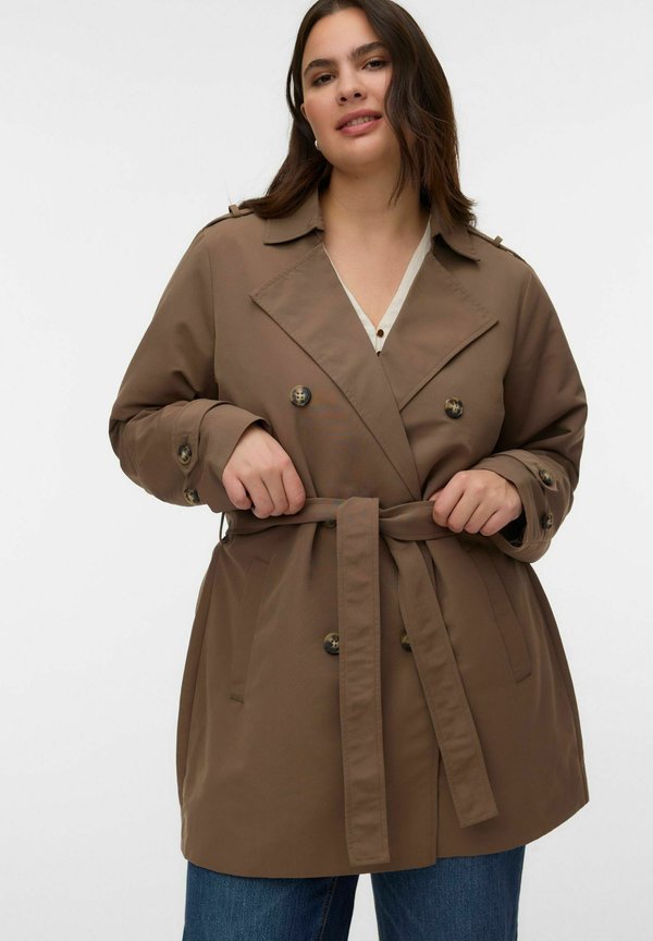 Vero Moda Curve VMCHLOE - Trenchcoat - chocolate chip