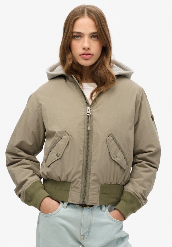 Superdry & Co HOODED - Light jacket - light khaki green