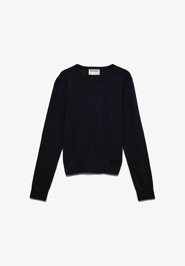 Vero Moda KNITTED PULLOVER AWCARA KNITTED PULLOVER - Jumper - night sky