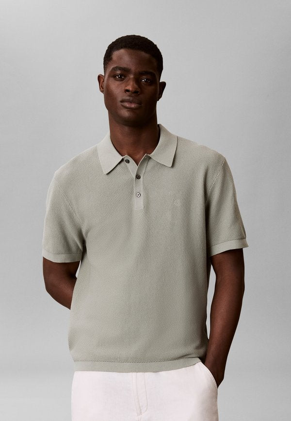 Calvin Klein TEXTURED - Polo shirt - shadow