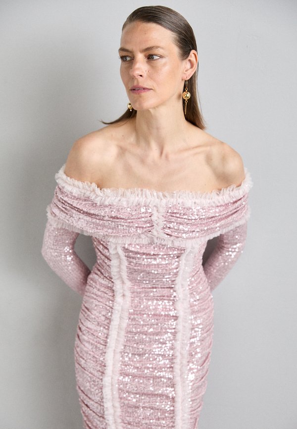 Needle & Thread SUNBEAM ROUCHED OFF SHOULDER BALLERINA DRESS