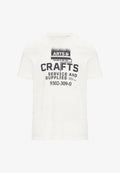 s.Oliver CREW-NECK - Print T-shirt - weiß