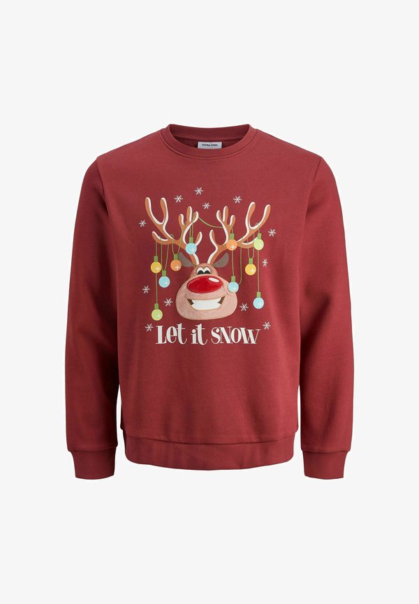 Jack & Jones Sweats X-mas Sweats - Sweatshirt - brick red