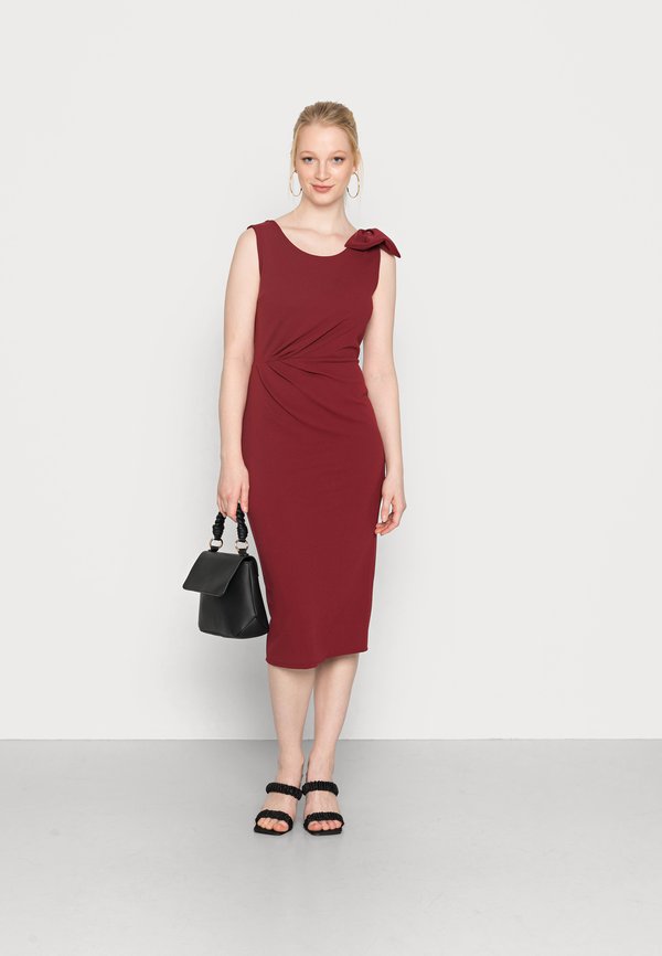 WAL G. ANYA RUCHED MIDI DRESS