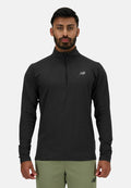 New Balance SPACE DYE 1/4 ZIP - Long sleeved top - black