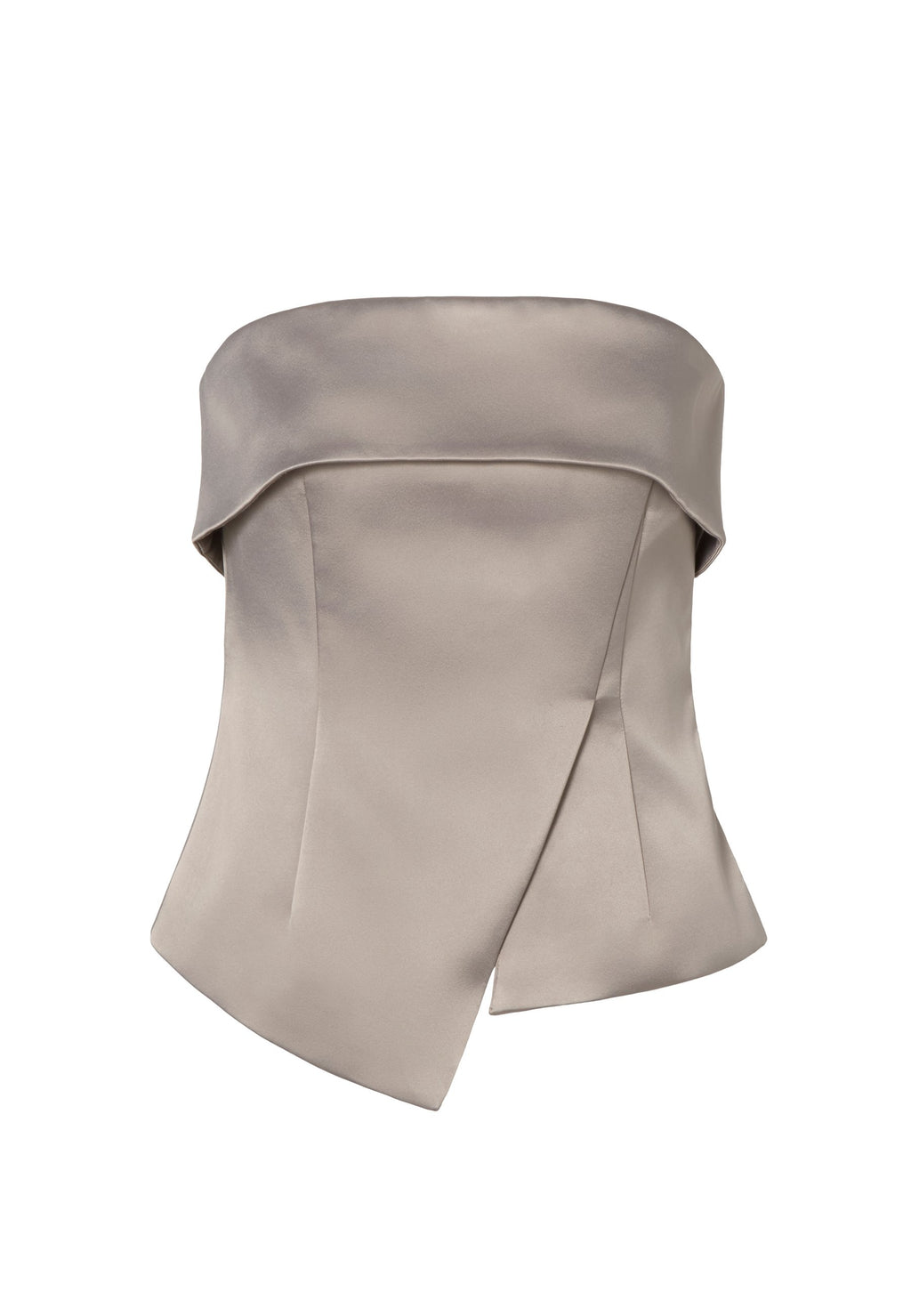 Malina LOU ASYMMETRIC BANDEAU SATIN TOP