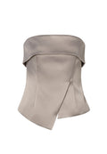 Malina LOU ASYMMETRIC BANDEAU SATIN TOP