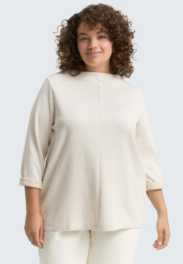 TOM TAILOR Long sleeved top - sand stone beige melange