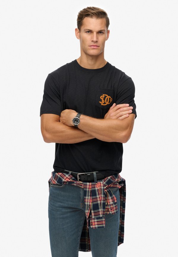 Superdry & Co THE MERCHANT STORE-GRAPHIC - Print T-shirt - lauren navy