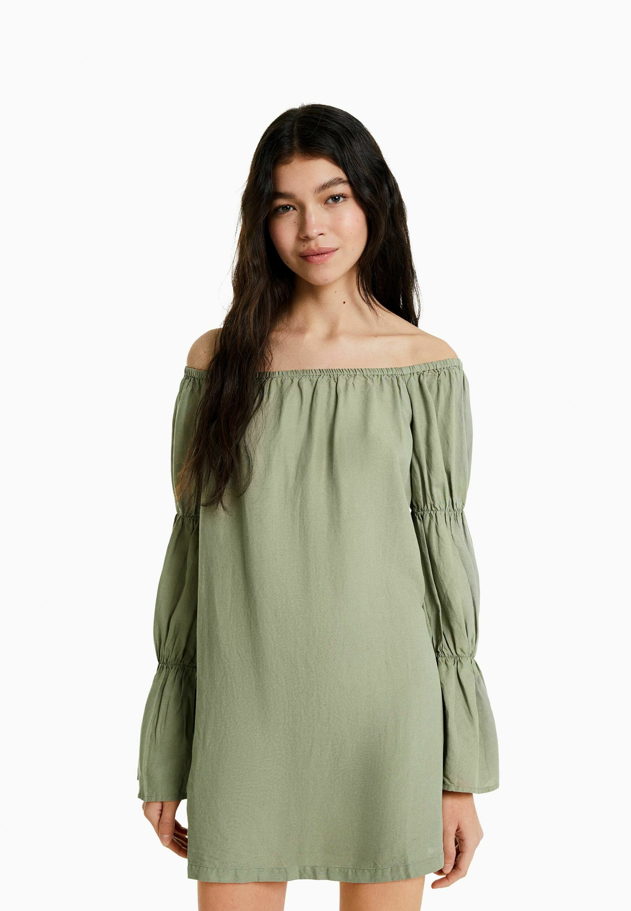 Bershka LONG SLEEVE GATHERED  MINI