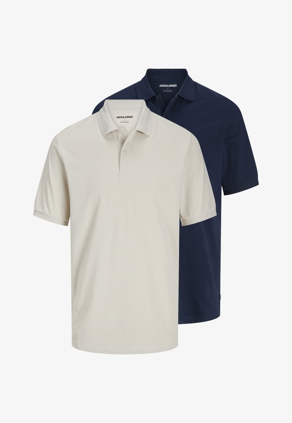Jack & Jones JJKANE 2 PACK - Polo shirt - navy blazer/moonbeam
