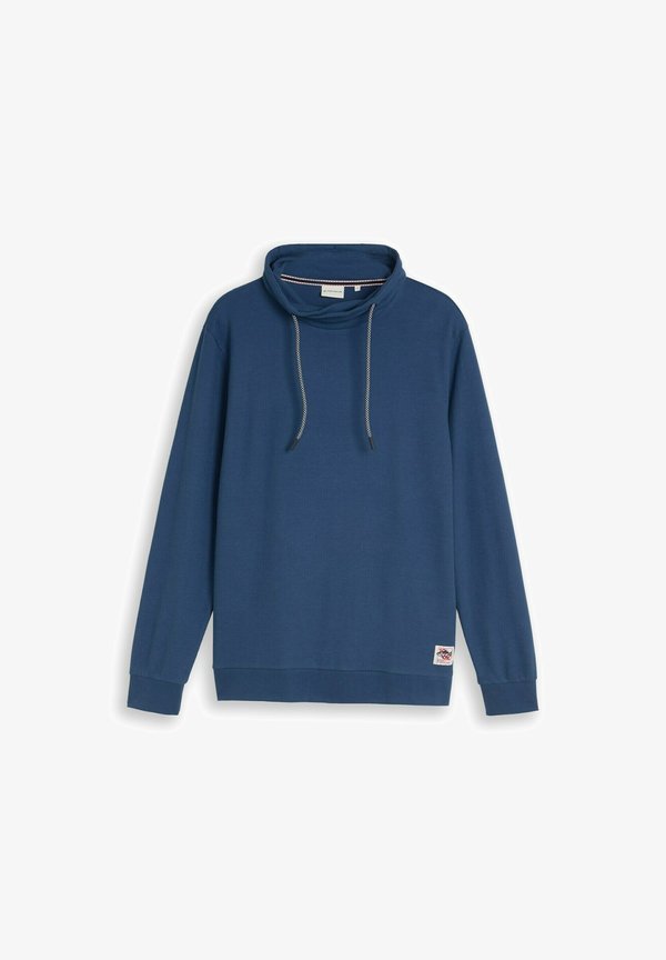 TOM TAILOR TOM TAILOR T-SHIRT SNOOD LANGARMSHIRT MIT WAFFELSTRUKTUR - Jumper - dark duck blue