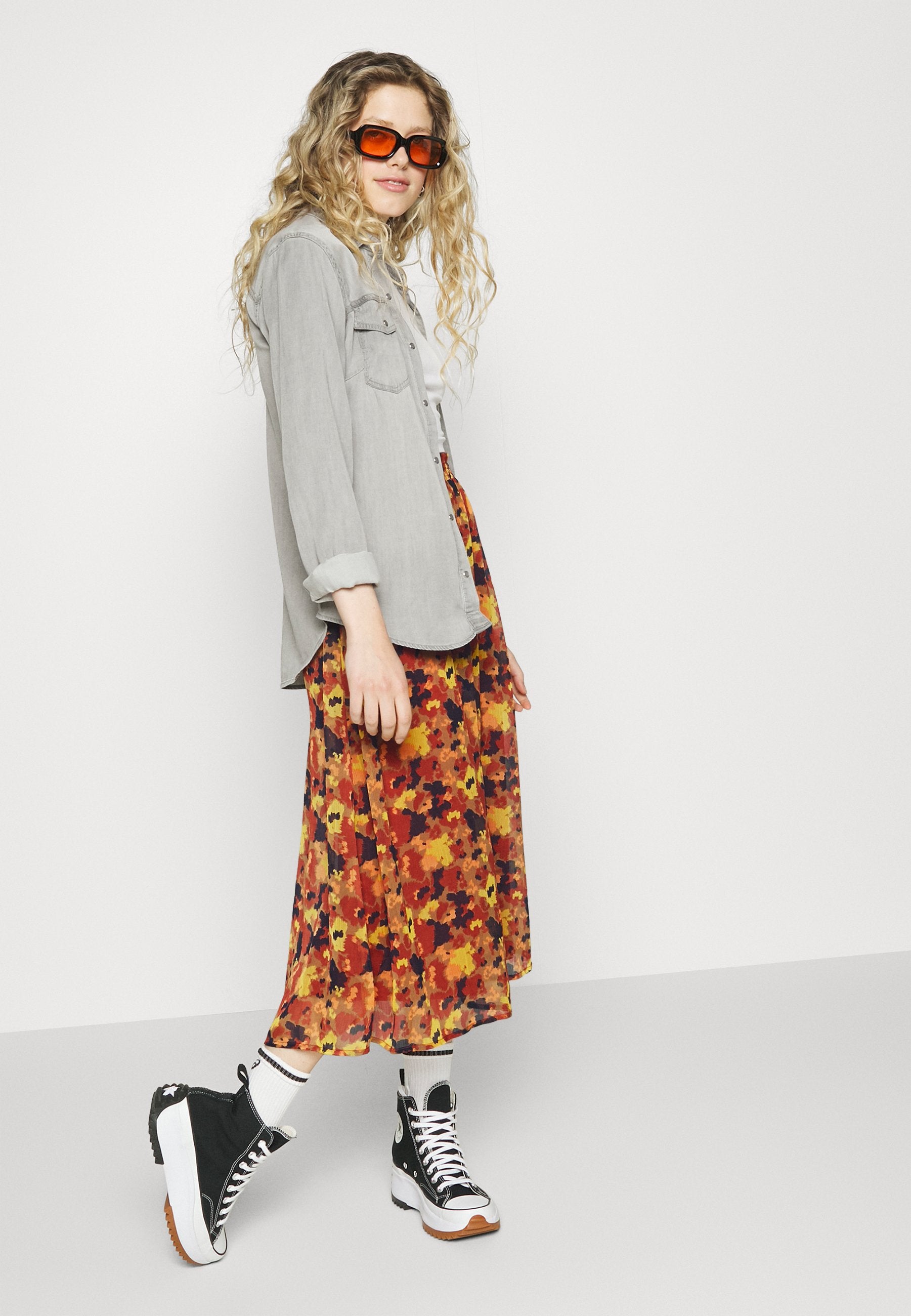 VILA VIFALIA MIDI SKIRT