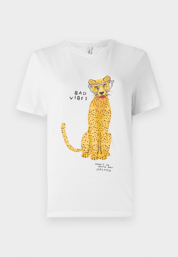 ONLY ONLBARIA REGULAR FIT - Print T-shirt - bright white