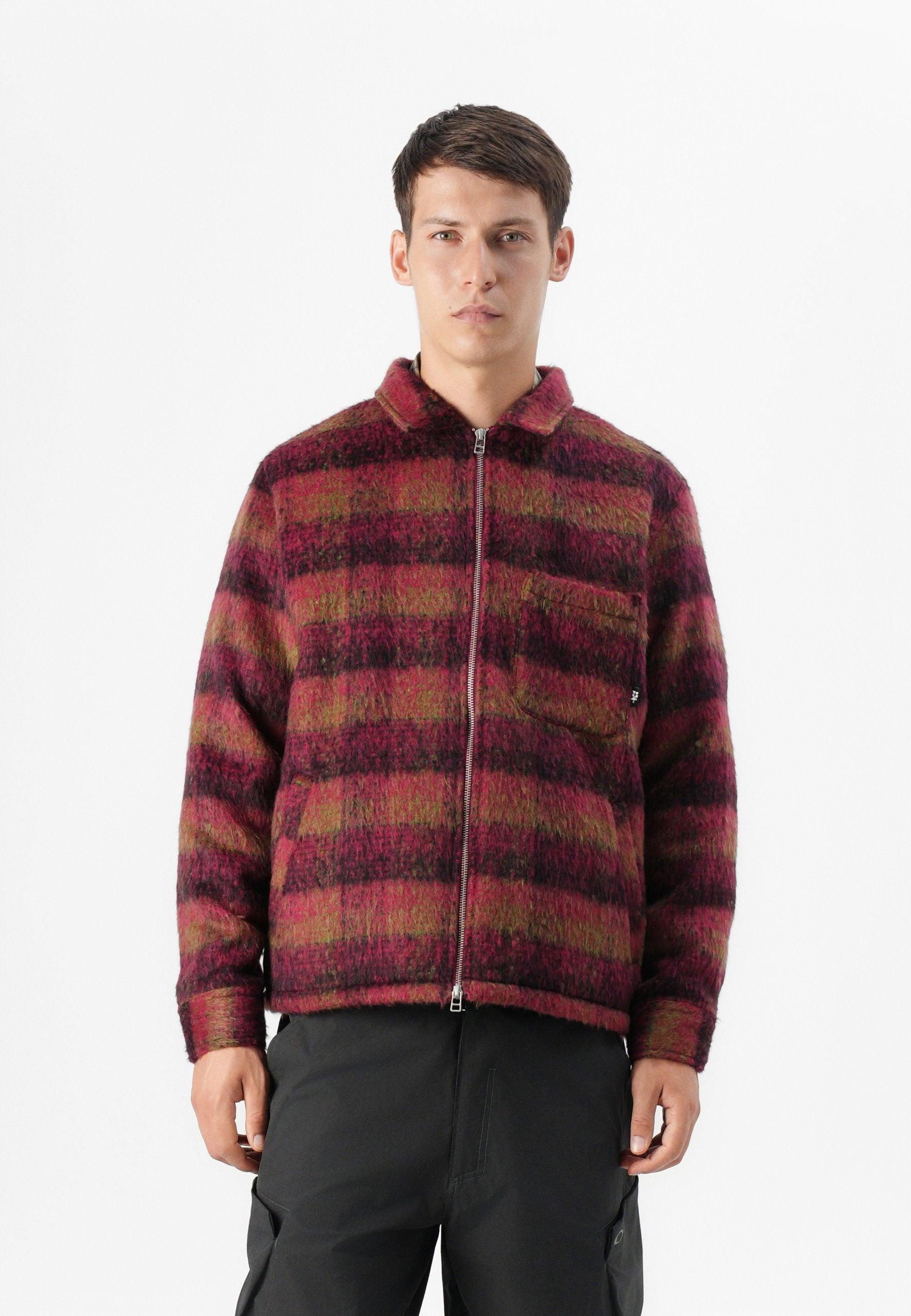 HUF MEGABLAST PLAID JACKET UNISEX