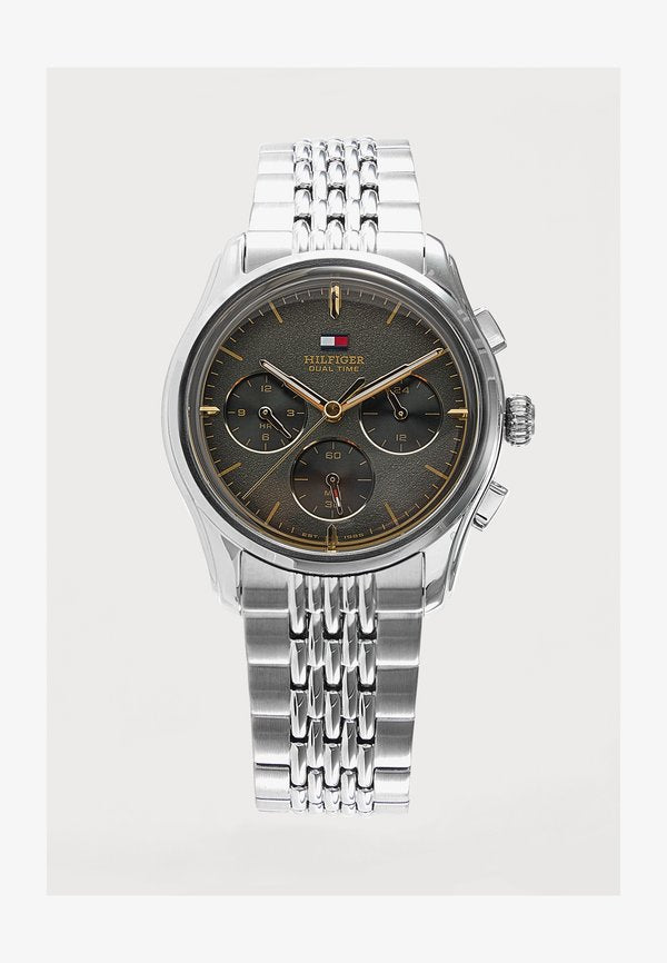 Tommy Hilfiger THE EMPIRE - Chronograph watch - silver-coloured/black