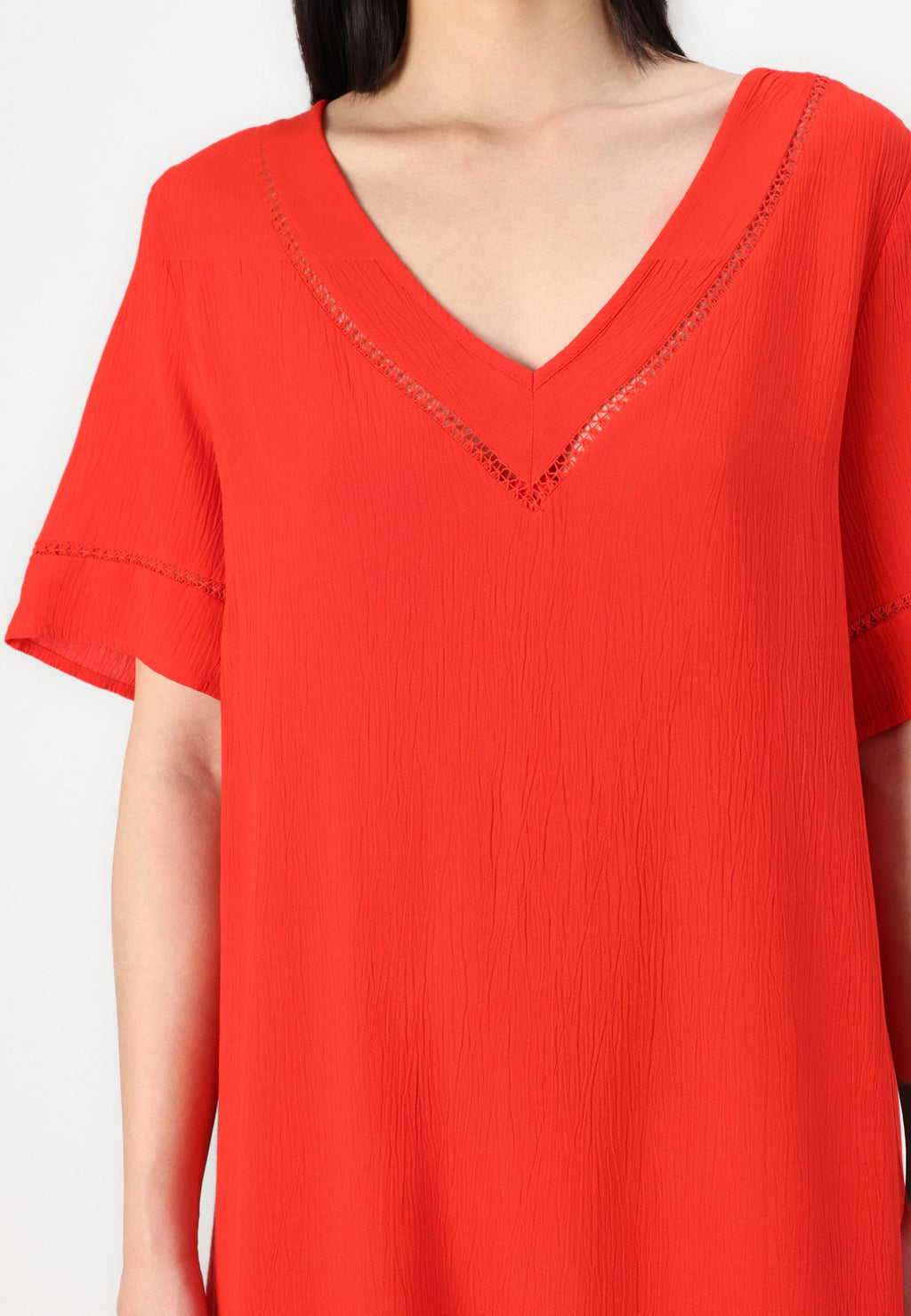 VILA VIMESA DETAIL V NECK DRESS