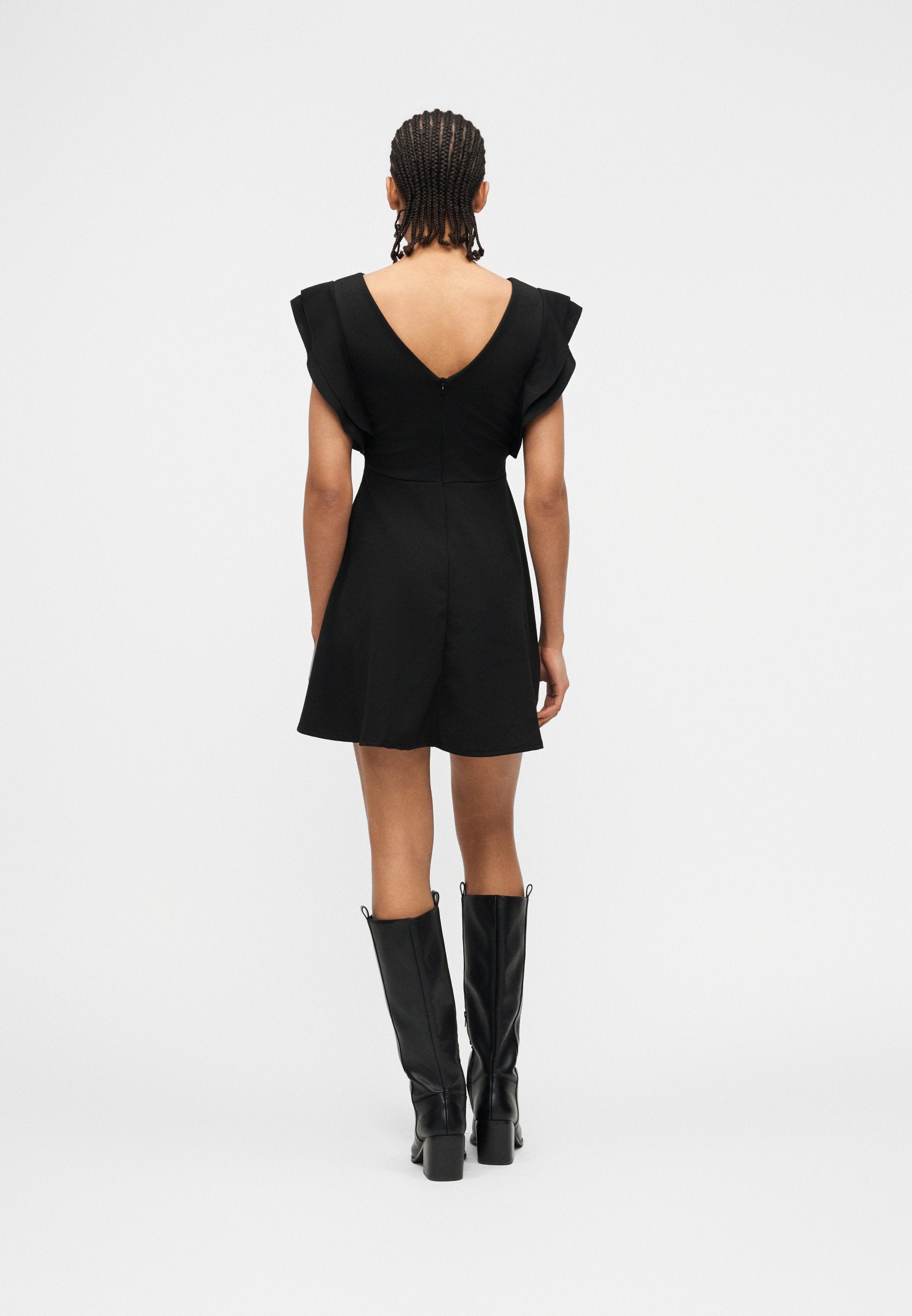 WAL G PETITE LUCIA  SLEEVE SKATER DRESS