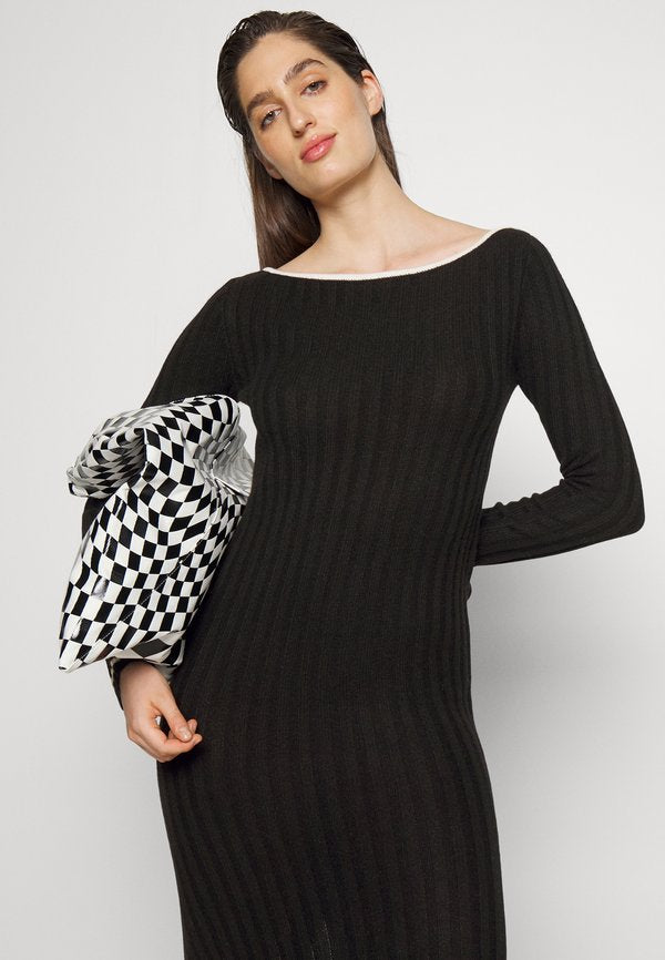 pure cashmere BOAT NECK DRESS