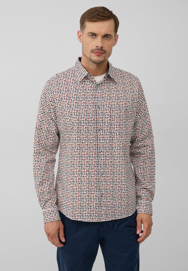 s.Oliver MOTIFS AVEC DÉTAILS CONTRASTÉS - Shirt - weiß