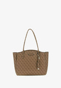 Guess LINDSEY TRAVEL TOTE - Tote bag - latte logo