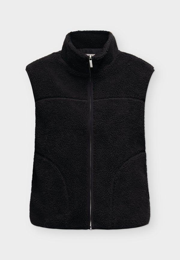 ONLY ONLBABY HIGH ZIP VEST - Waistcoat - black