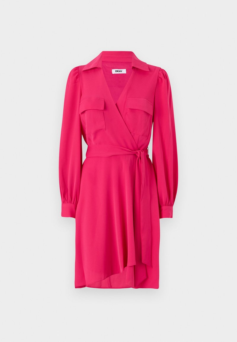 BALLOON SLEEVE DRESS WITH COLLAR AND UTILITY POCKETS Media 1