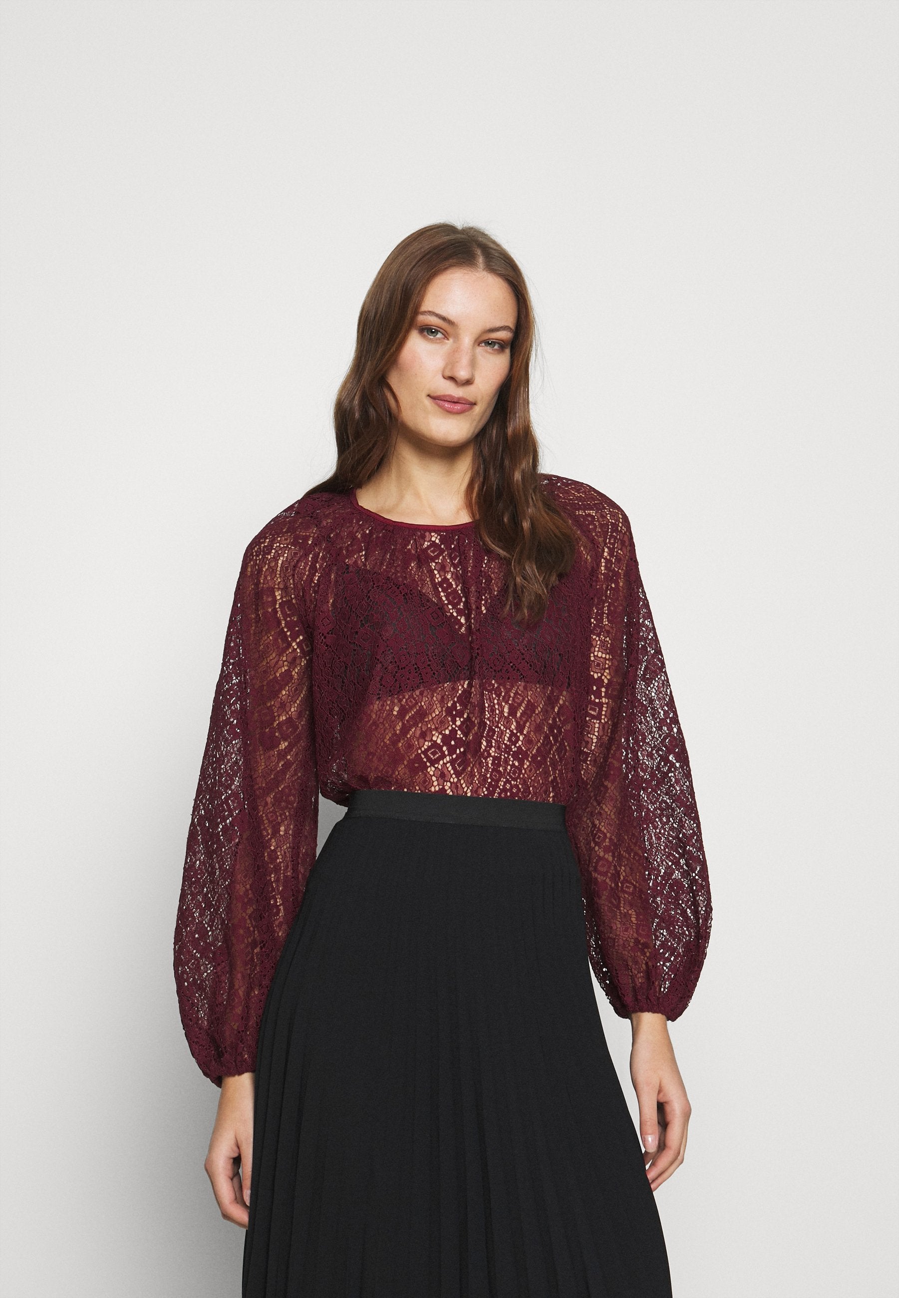 Closet CLOSET GATHERED NECK BLOUSE