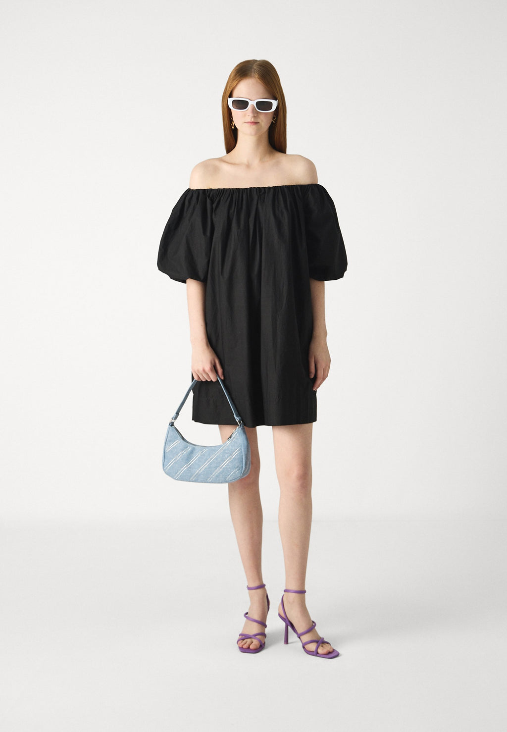 Gina Tricot OFF SHOULDER POPLIN DRESS