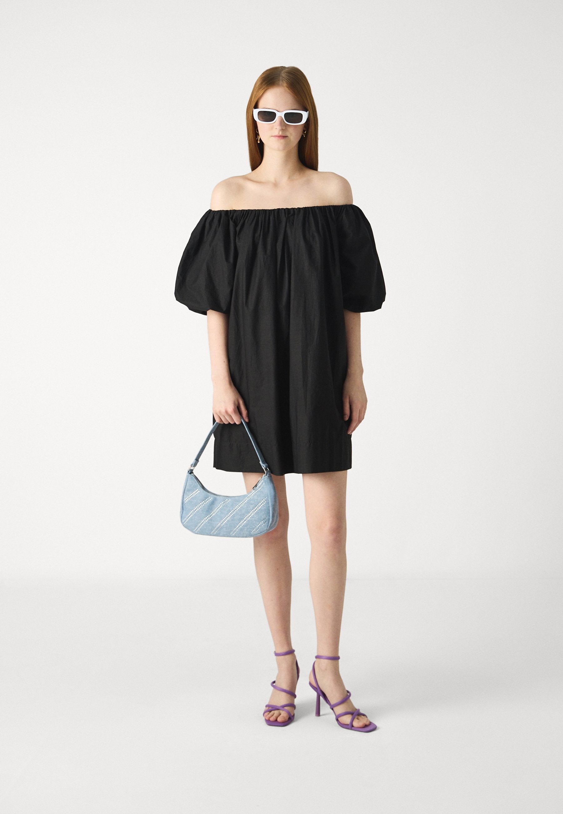 Gina Tricot OFF SHOULDER POPLIN DRESS