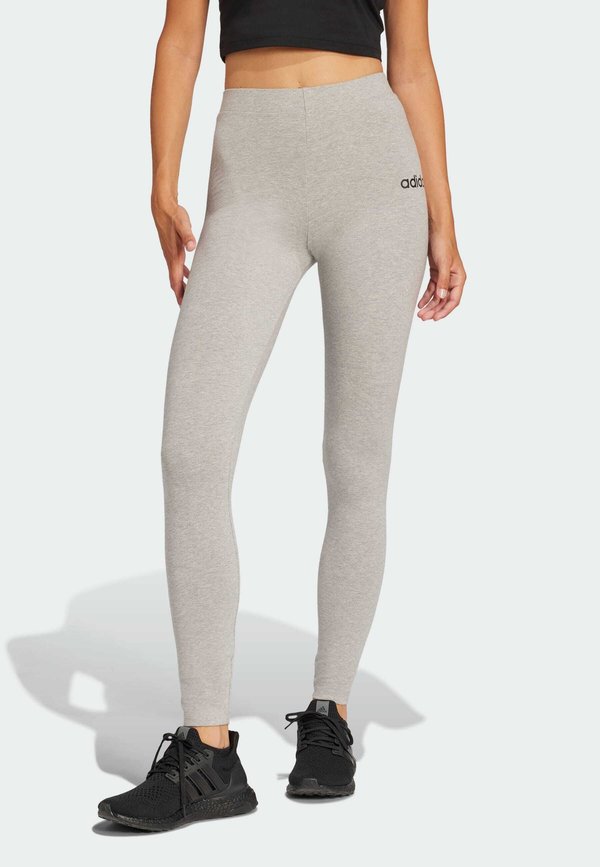adidas Sportswear ESSENTIALS LINEAR - Leggings - medium grey heather