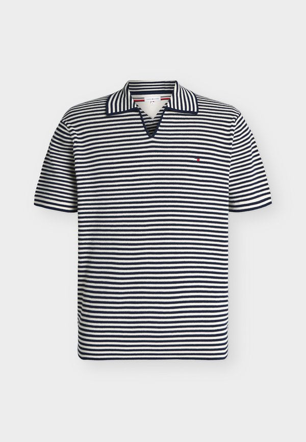 Tommy Hilfiger SEASONAL STRUCTURE JONNY ELEVATED ESSENTIALS - Polo shirt - carbon navy/ ivory petal