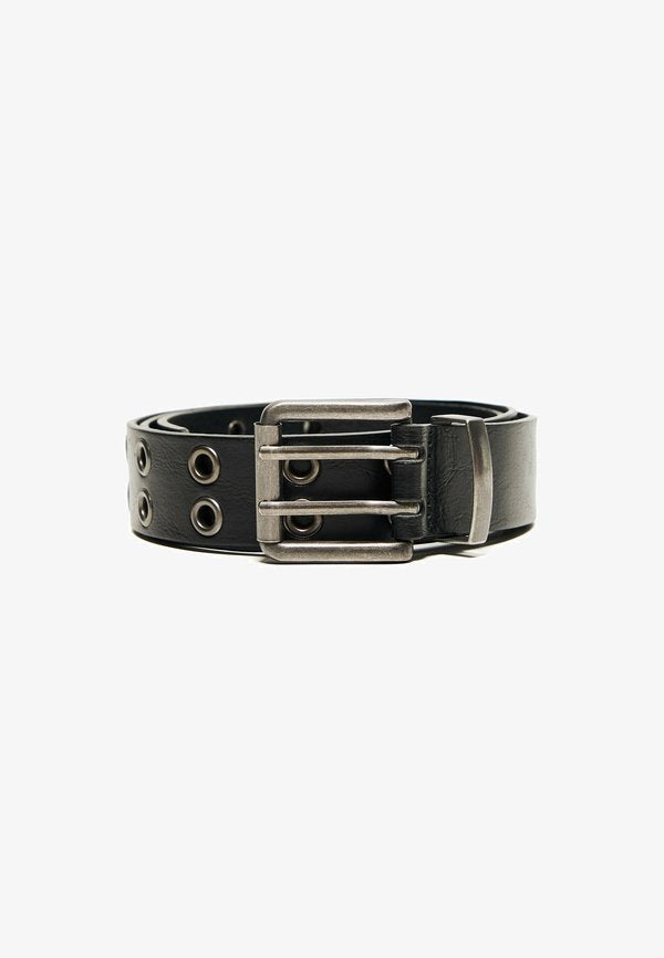 Bershka WIDE WITH EYELETS - BELT - Belt - black