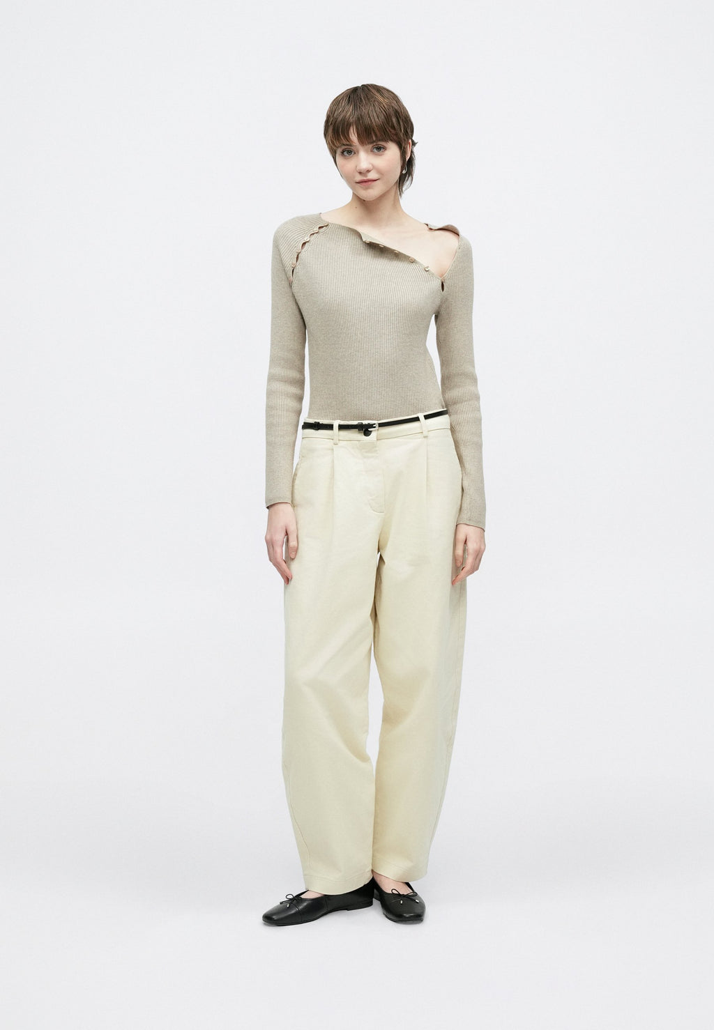 Selected Barrel fit mid waist