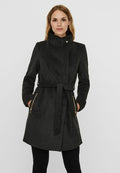 Vero Moda VMTWODOPE BELT JACKET - Winter coat - dark grey melange