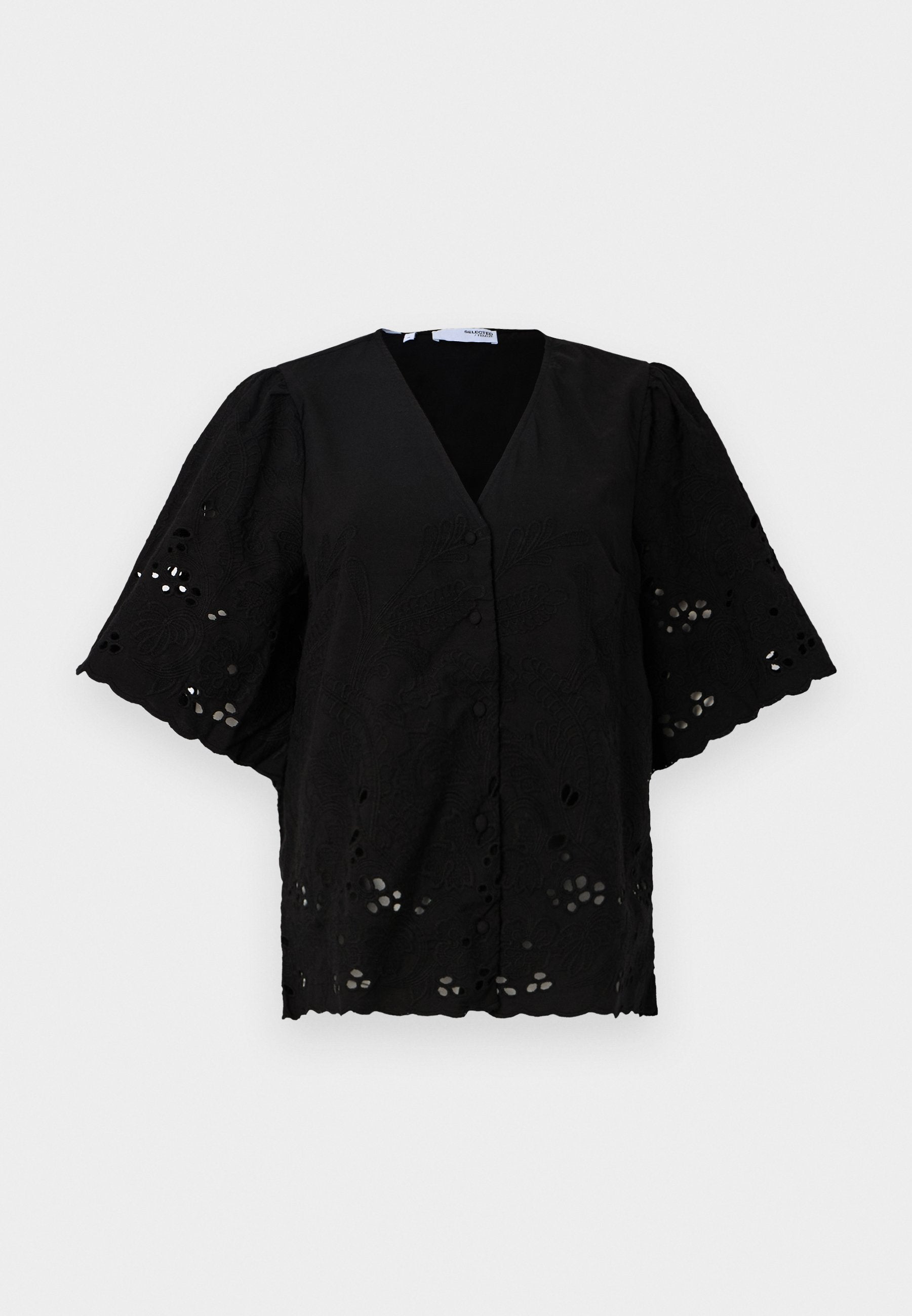 Selected Short sleeved embroidered