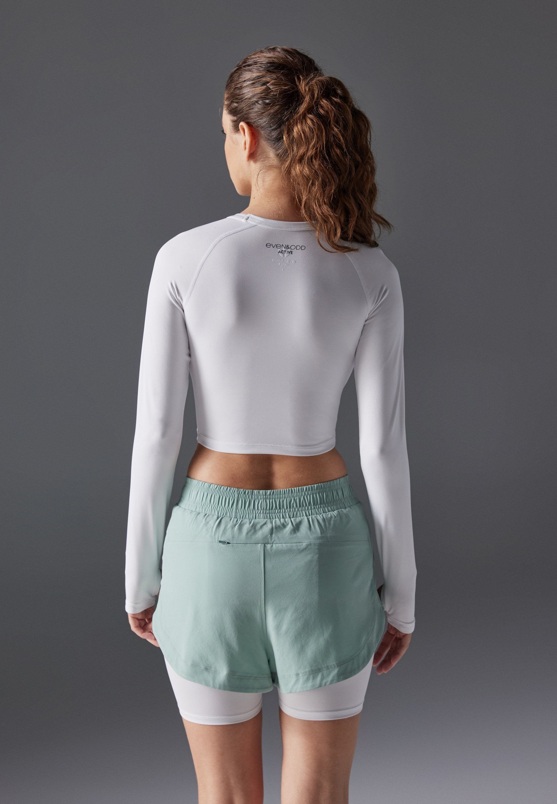 Even&Odd active ESSENTIAL CROPPED LONG SLEEVE TOP WITH THUMB HOLES