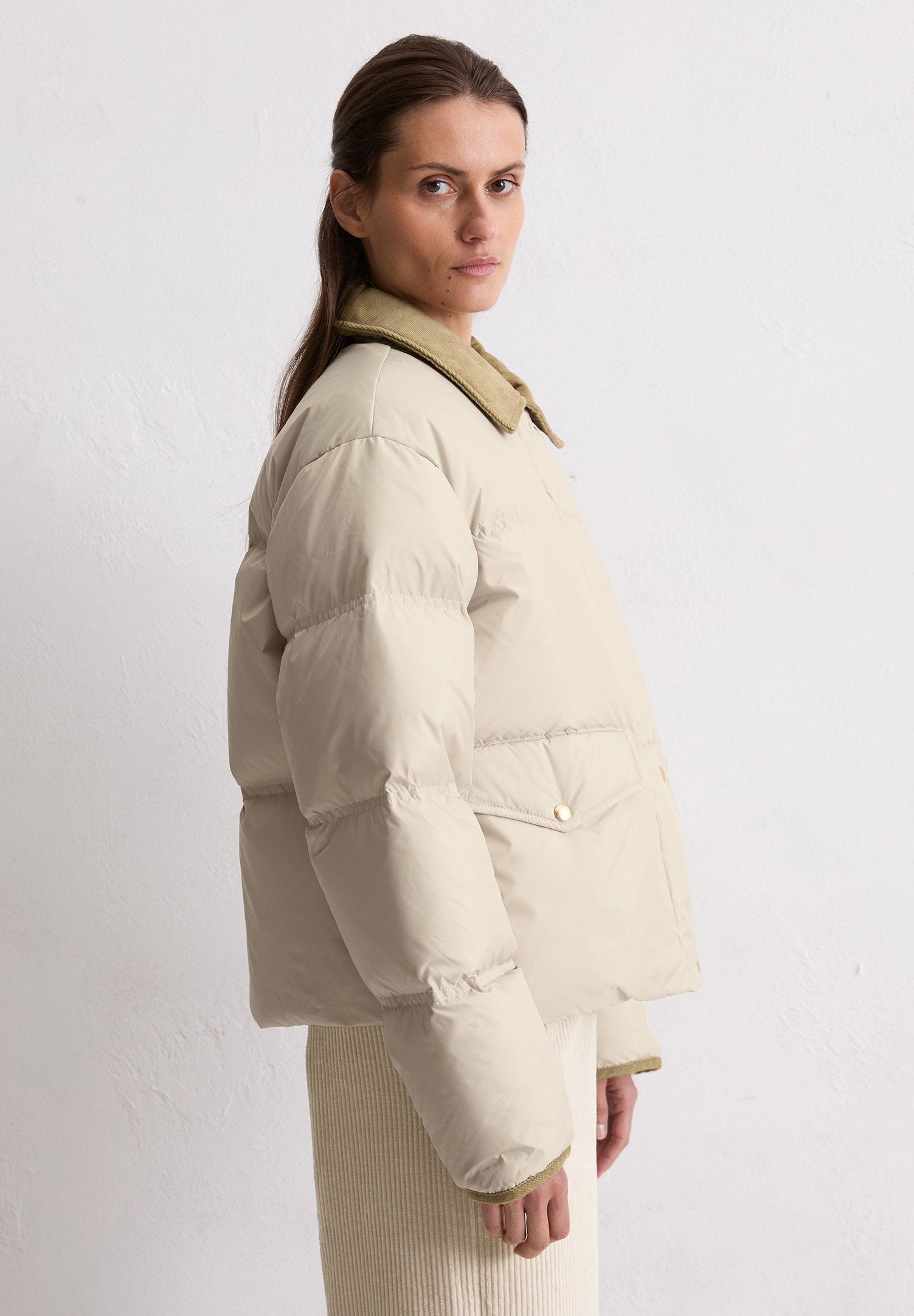 Marc O'Polo JACKET CONTRAST COLLAR FLAP POCKETS