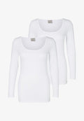Vero Moda 2ER PACK - Long sleeved top - bright white