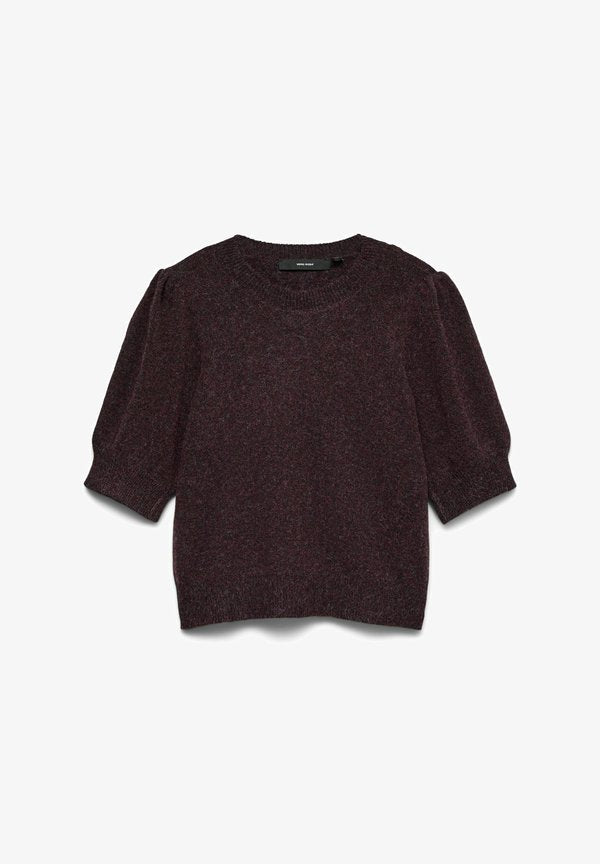 Vero Moda VMDOFFY 2/4 O-NECK PULLOVER GA NOOS - Basic T-shirt - windsor wine