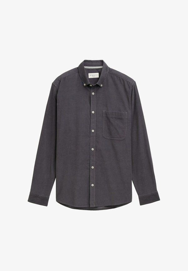 TOM TAILOR REGULAR FIT MIT BRUSTTASCHE - Shirt - classic dark grey