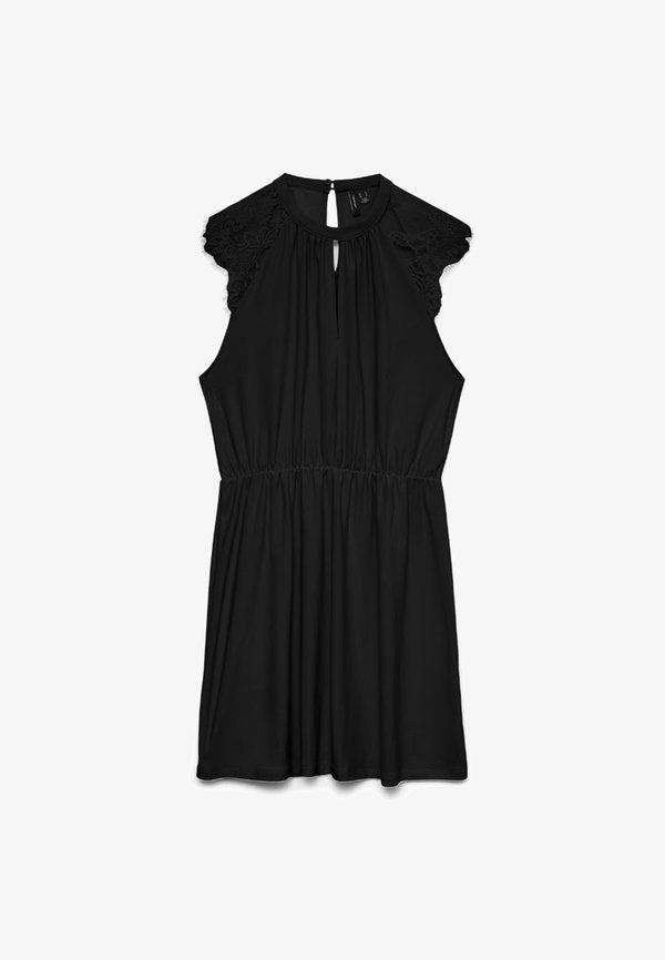 Vero Moda Lace VMMILLA Short - Day dress - black