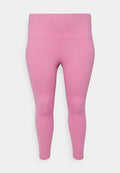 Rosa Leggings aus dehnbarem Stoff, mit einem hohen Bund und einer glatten Textur, in figurschmeichelndem Design ohne sichtbare Muster.