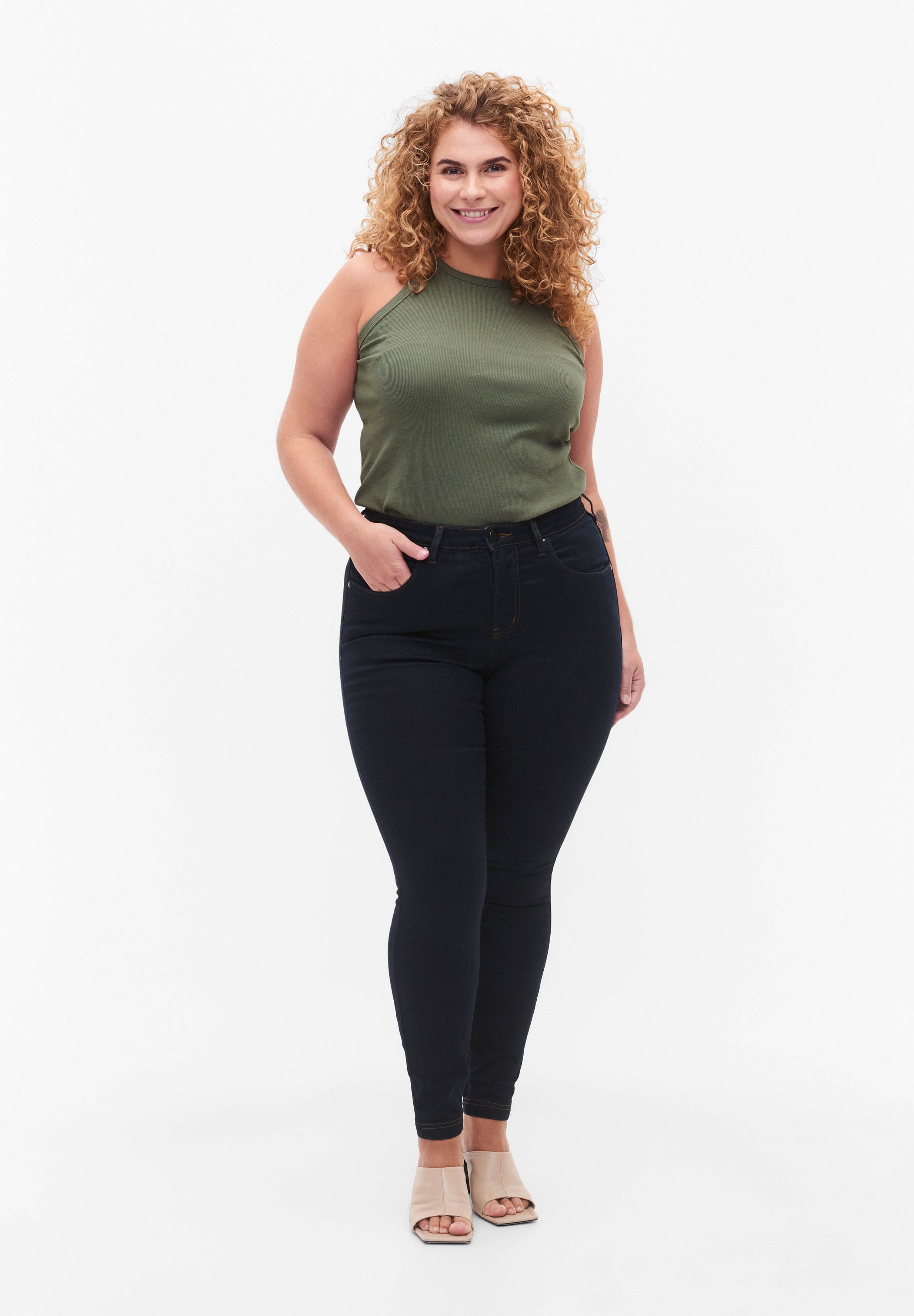 Zizzi SUPER AMY WITH HIGH WAIST