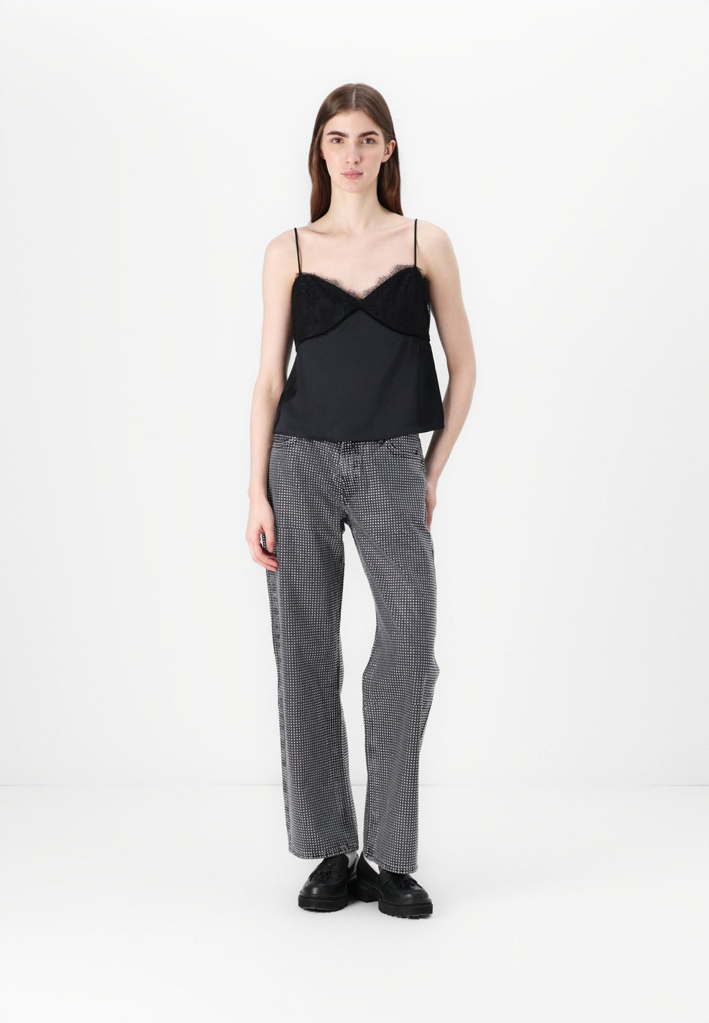ONLY Wide fit ONLHUDSON mid waist wide leg fit